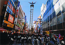 新春梯子乗り