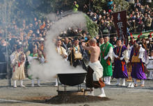 湯加持で精神集中